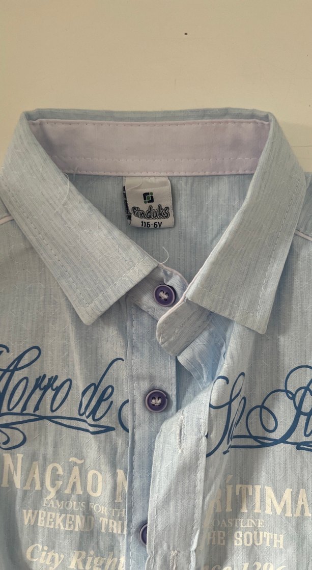 Erkek Çocuk Uzun Kollu Baskılı Denim Gömlek - Görsel 3