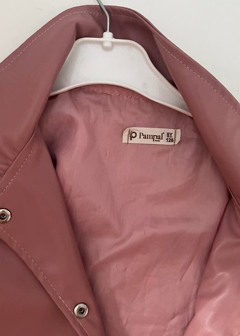 Pembe Deri Düğmeli Kız çocuk - Görsel 4