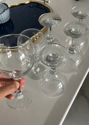 Şeffaf Ayaklı Cam Bardak Seti - Görsel 2