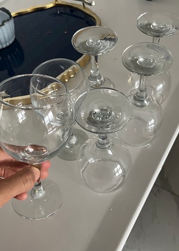 Şeffaf Ayaklı Cam Bardak Seti - Görsel 3