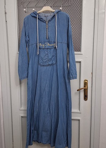 tesettür kot elbise - Görsel 2