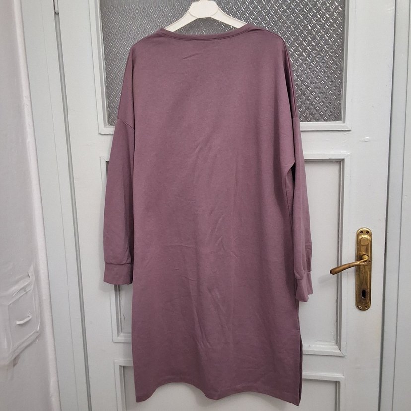 Mor Uzun Kollu Salaş Tunik - Görsel 2