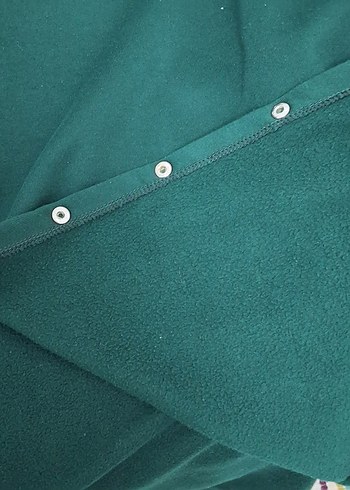 Düğmeli Uzun Kollu Yeşil Kadın Tunik - Görsel 3