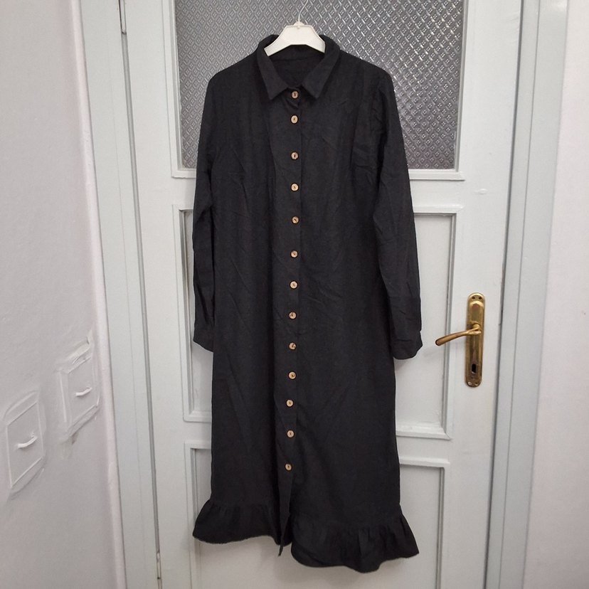 Gri Uzun Kollu Kadın Gömlek - Görsel 3