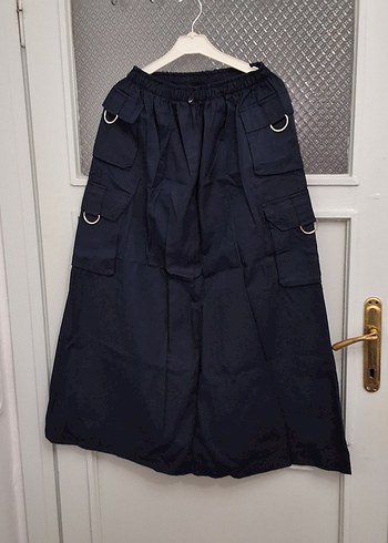 Kadın lacivert Uzun Salaş Etek CEYLAN OTANTİK - Görsel 2