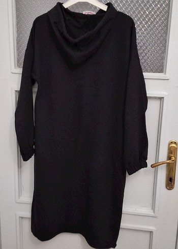 Siyah Kapüşonlu Uzun tunik - Görsel 2