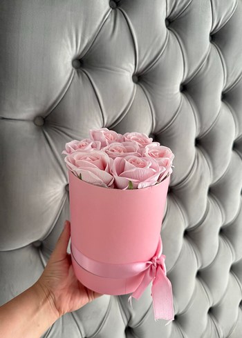Pembe Pastel Gül Kutusu