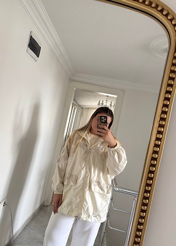 Kadın Beyaz Şeffaf Midi Yağmurluk - Görsel 2