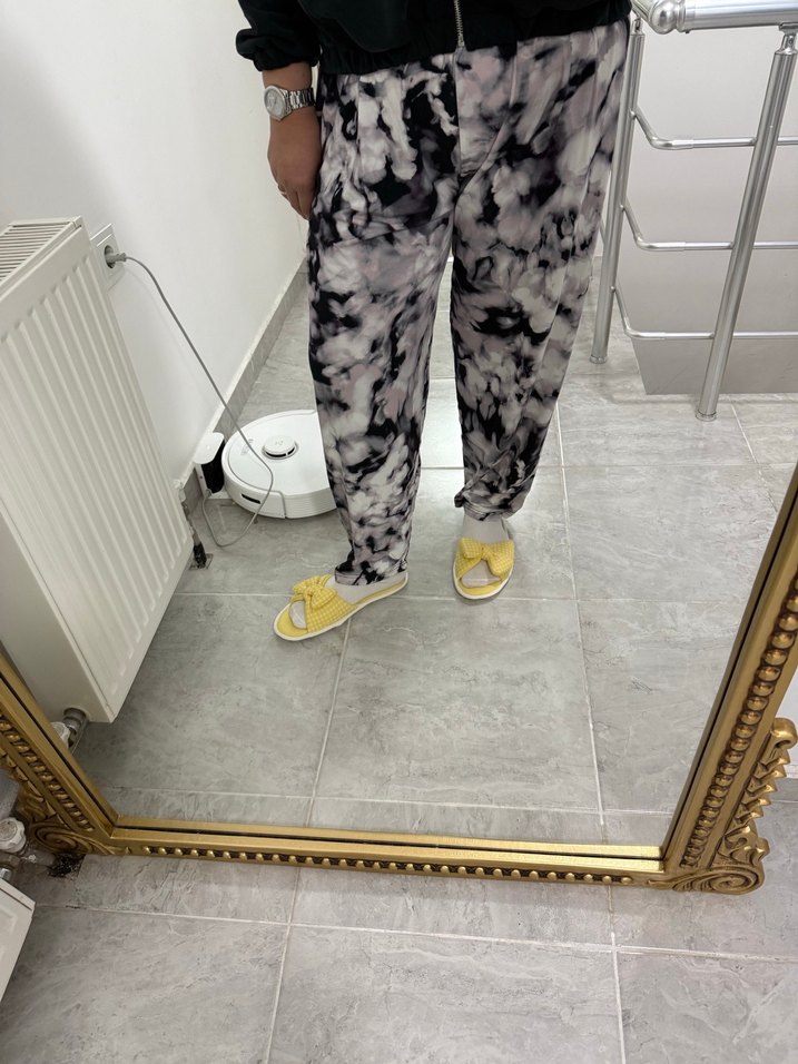 Gri Batik Desenli Kadın Eşofman Altı - Görsel 2