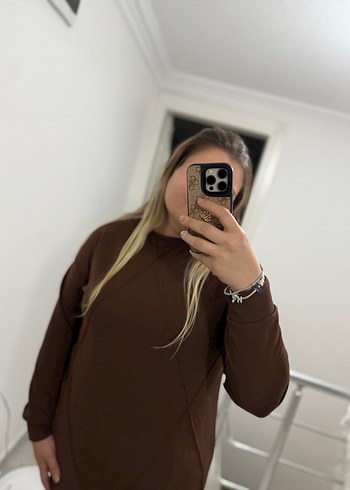 Kadın Kahverengi Uzun Kollu Rahat Takım - Görsel 3