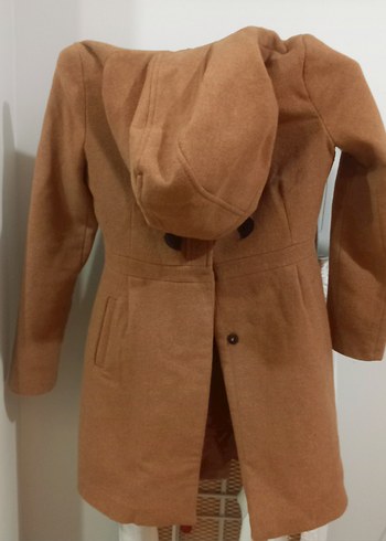 Camel renkliDüğmeli Midi Kadın Kaban - Görsel 2