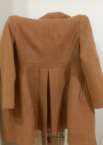 Camel renkliDüğmeli Midi Kadın Kaban - Görsel 3