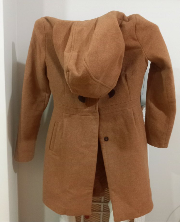 Camel renkliDüğmeli Midi Kadın Kaban - Görsel 2