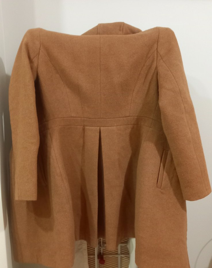 Camel renkliDüğmeli Midi Kadın Kaban - Görsel 3