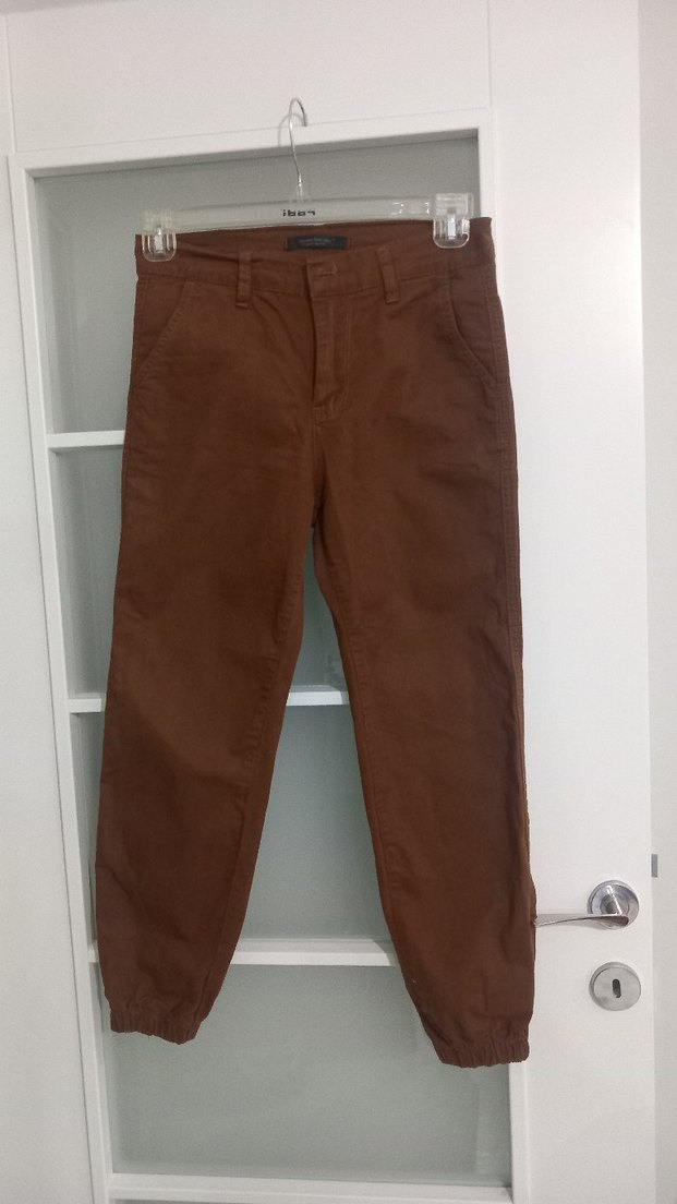 Kadın Kahverengi Süet Salaş Midi Pantolon - Görsel 2