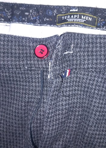 Gri Regular Fit Kemerli Kadın Pantolon - Görsel 3