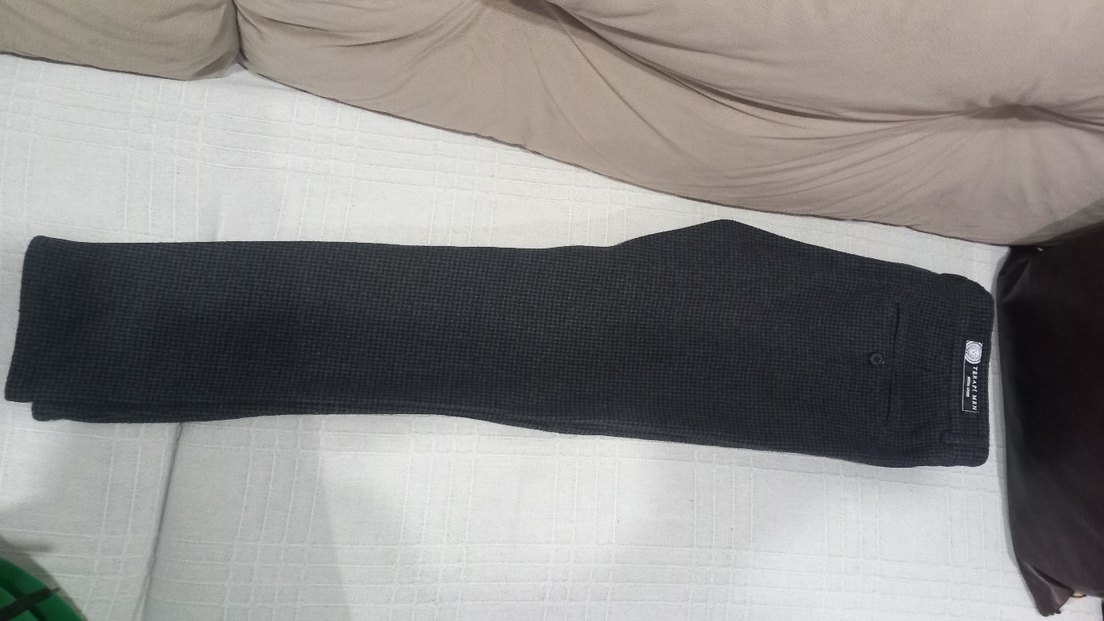 Gri Regular Fit Kemerli Kadın Pantolon - Görsel 4