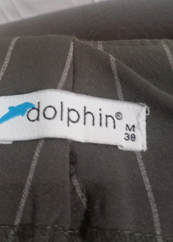 Gri Çizgili Pilili Kumaş Pantolon - Görsel 2