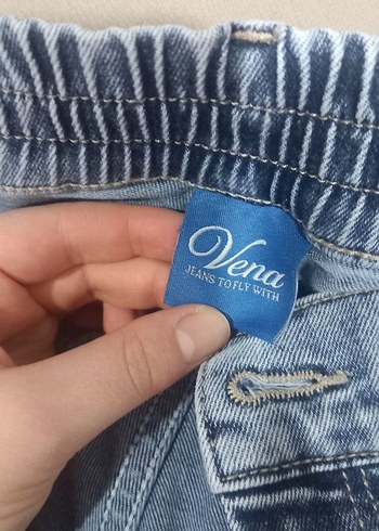 Gri Lastikli Midi Boy Kadın Kot Pantolon - Görsel 2