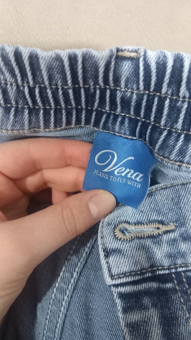 Gri Lastikli Midi Boy Kadın Kot Pantolon - Görsel 2