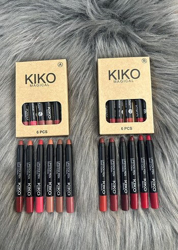Kiko 6'lı Çok Renkli Koyu Dudak Kalemi Seti