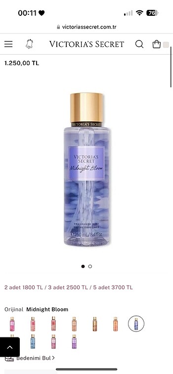  Beden Victorias secret midnight bloom