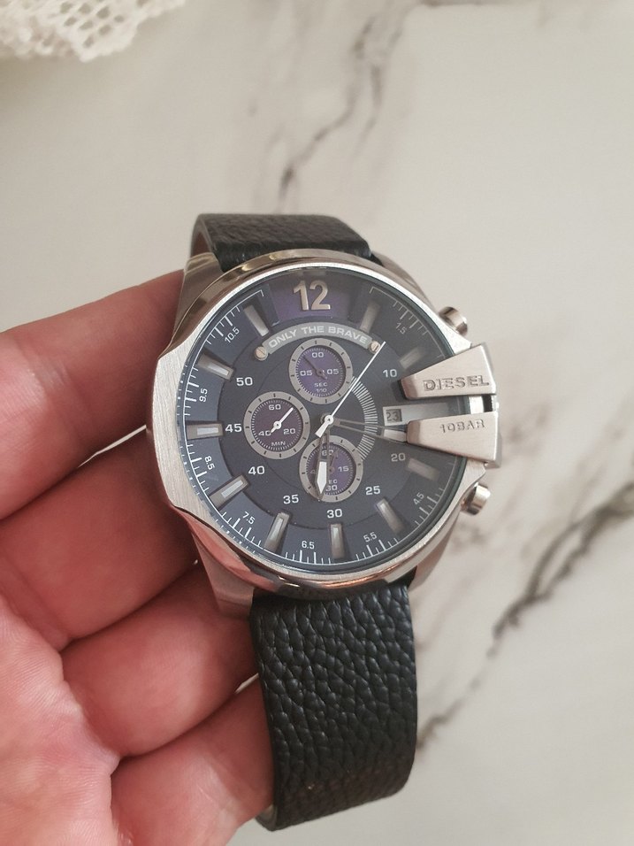 Siyah Gri Biker Tarzı Erkek Kol Saati - Görsel 3