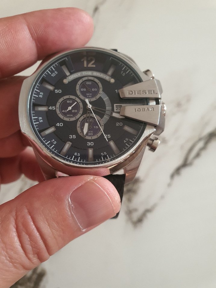 Siyah Gri Biker Tarzı Erkek Kol Saati - Görsel 2