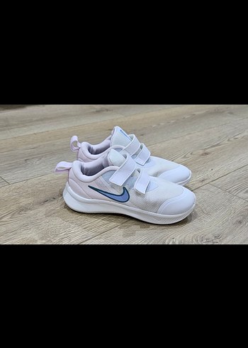 Nıke Kız Çocuk Beyaz Cırt Cırtlı Spor Ayakkabı - Görsel 2