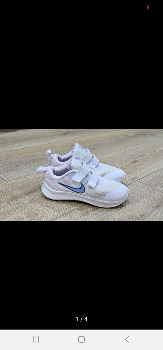 Nıke Kız Çocuk Beyaz Cırt Cırtlı Spor Ayakkabı - Görsel 2