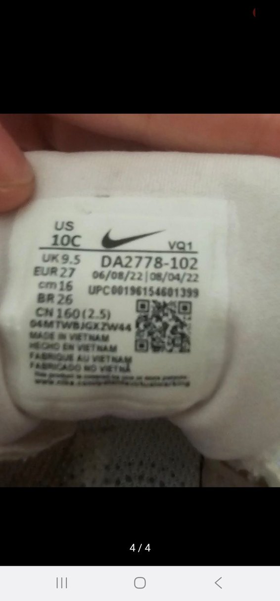 Nıke Kız Çocuk Beyaz Cırt Cırtlı Spor Ayakkabı - Görsel 4