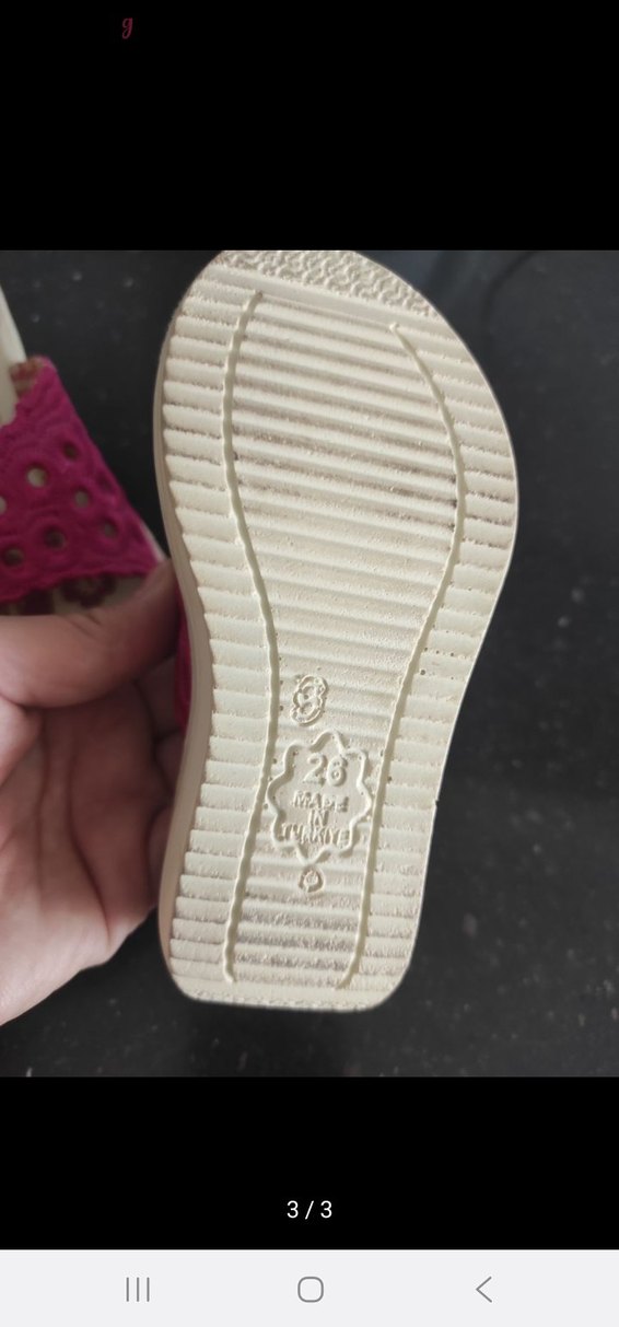 Kız cocuk Dolgu Topuk Terlik Pembe Nakışlı - Görsel 3