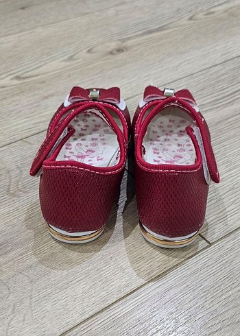 Kız Çocuk Kırmızı Tokalı Babet Ayakkabı - Görsel 3