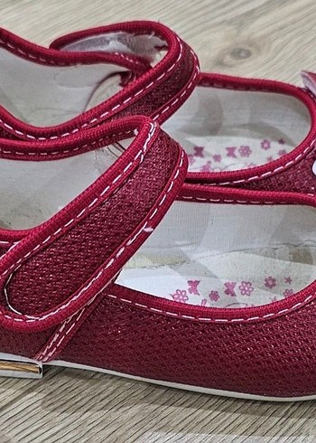 Kız Çocuk Kırmızı Tokalı Babet Ayakkabı - Görsel 2