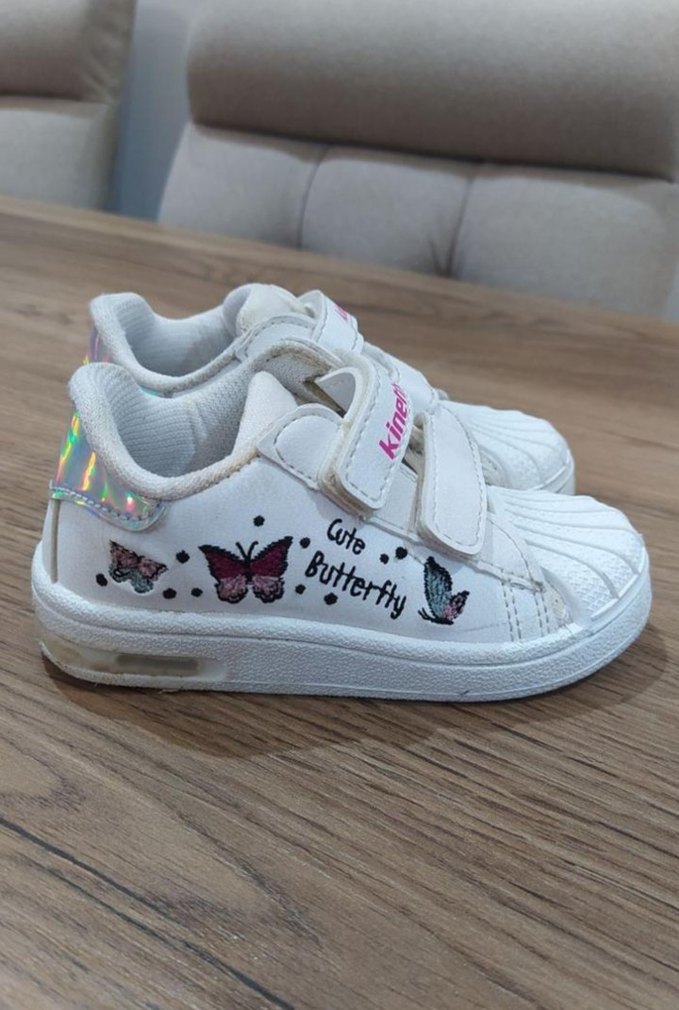 Kinetix Kız Çocuk Beyaz Cırt Cırtlı Spor Ayakkabı - Görsel 5