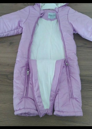 Mor Fermuarlı Bebek Kız Tulumu - Görsel 2