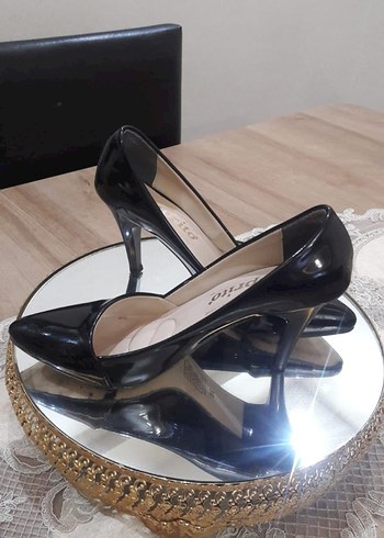 Siyah Stiletto Topuklu Kadın Ayakkabı - Görsel 2