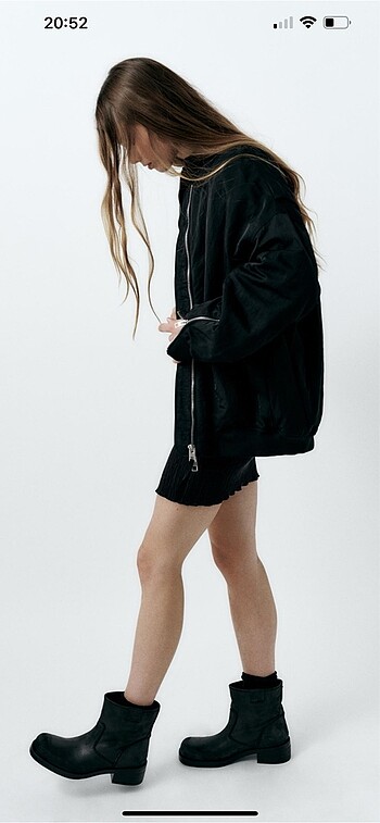 l Beden siyah Renk Zara oversize bomber mont