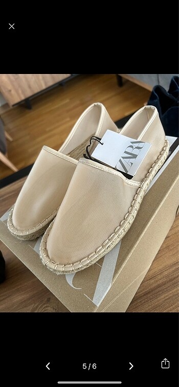 Zara file espadril düz sandalet - Görsel 5