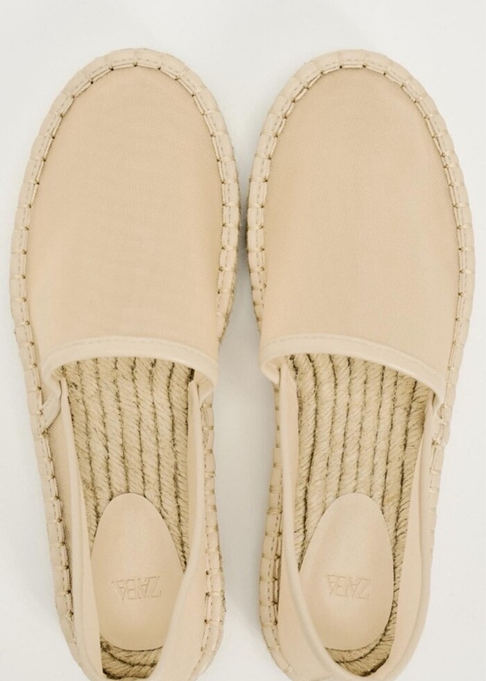 Zara file espadril düz sandalet - Görsel 3