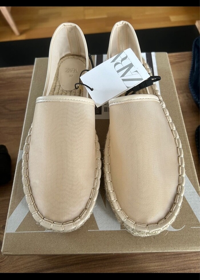 Zara file espadril düz sandalet - Görsel 4