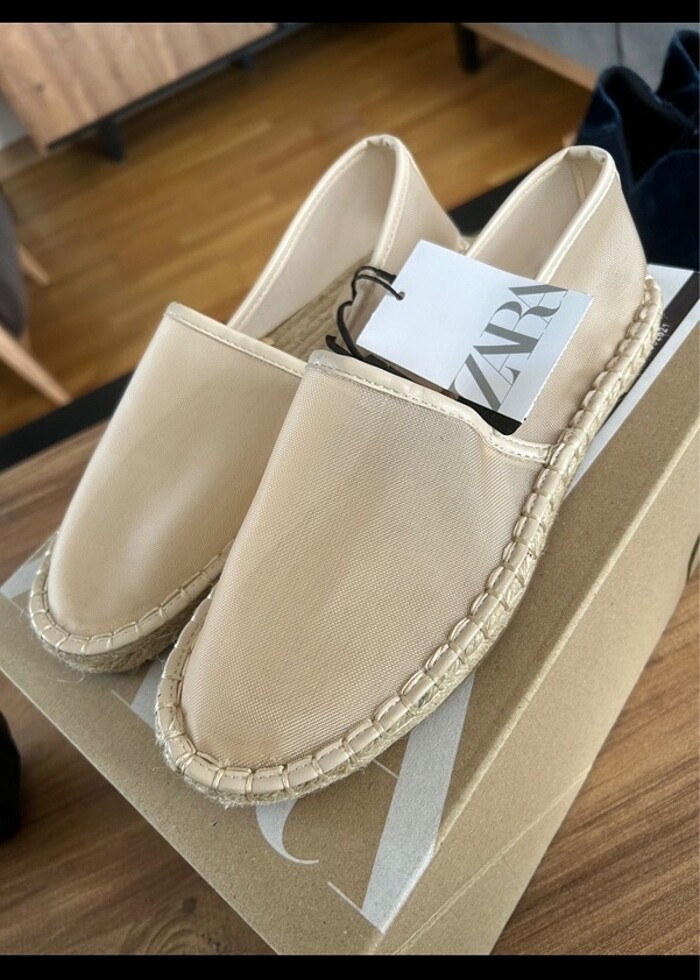 Zara file espadril düz sandalet - Görsel 5