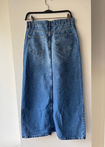 Mavi Midi Denim Salaş Etek - Görsel 2