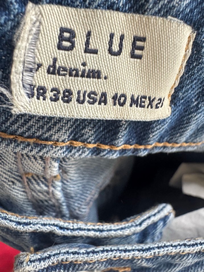 Mavi Midi Denim Salaş Etek - Görsel 3