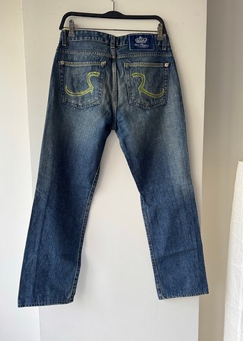 Kadın Mavi Rahat Kesim Denim Pantolon - Görsel 3