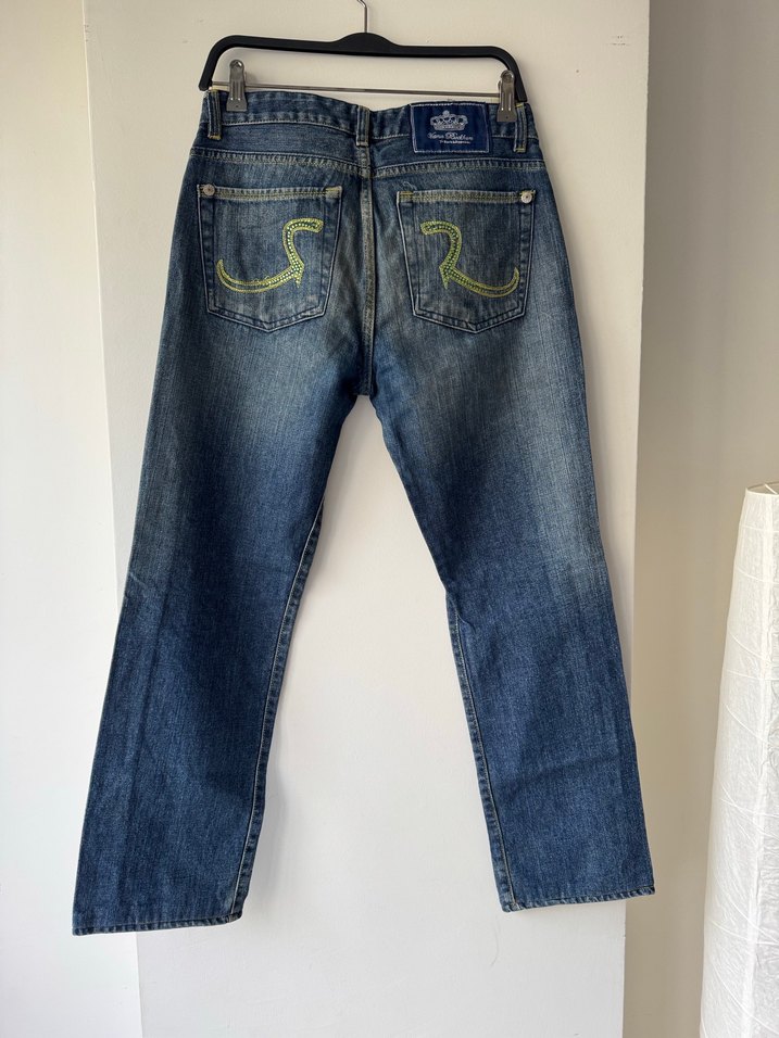 Kadın Mavi Rahat Kesim Denim Pantolon - Görsel 3