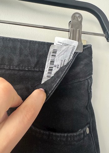 Siyah Rahat Kesim Midi Kadın Kot Pantolon - Görsel 3