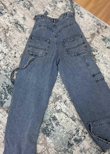 Gri Batik Desenli Bol Kesim baggy Kadın Jean - Görsel 2