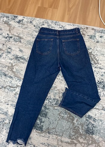 Kadın Lacivert Bol Kesim  Denim Pantolon - Görsel 2