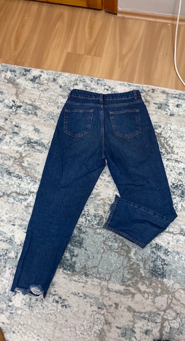 Kadın Lacivert Bol Kesim  Denim Pantolon - Görsel 2